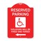 Signmission Reserved Parking Violators Fined & Towed Left Arrow, Red & White Alum Sign, 18" x 24", RW-1824-22998 A-DES-RW-1824-22998 - alternate 1